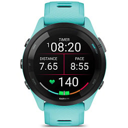 Умные часы Garmin Forerunner 265, с черным безелем и силиконовым бирюзовым ремешком (010-02810-12) - фото 2