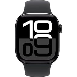 Apple Watch Series 10 42mm GPS Aluminum Case with Sport Band, Jet Black/Black (MWWX3LW/A) - фото 2