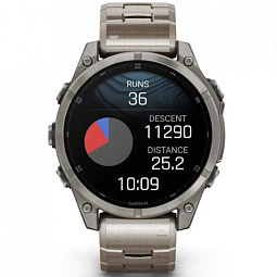 Умные часы Garmin FENIX 8 47mm Amoled Sapphire Titanium Graphite (010-02904-40) - фото 4