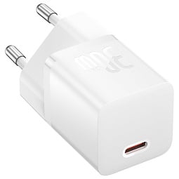 Зарядное устройство Baseus GaN5 Fast Charger Mini 1C 30W EU (CCGN070502), белый - фото 4