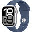 Apple Watch Series 10 46mm GPS Aluminum Case with Sport Band M/L, Silver/Denim (MWWM3LW/A) - фото 4