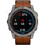 Умные часы Garmin FENIX 7X Sapphire Solar титановый черный с коричневым кожаным ремешком (010-02541-19) - фото 16