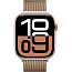 Apple Watch Series 10 46mm GPS Aluminum Case with Milanese Loop, Rose Gold/Gold - фото 5