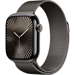 Apple Watch Series 10 46mm Titanium Case with Milanese Loop S/M, Slate (MC7R4LW/A) - фото 1