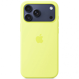Чехол-накладка iPhone 17 Pro Max Silicone Case with MagSafe - Neon Yellow (MGFM4) - фото 2