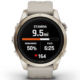 Умные часы Garmin EPIX PRO (Gen 2) Sapphire Edition 42 мм, золотистый корпус со светло-песочным ремешком (010-02802-11) - фото 5