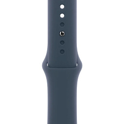 Apple Watch SE 2023 GPS 44mm Aluminum Case with Sport Band S/M, Silver/Storm Blue (Серебристый/синий), MREC3 - фото 5