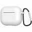 Чехол для AirPods 3 силиконовый белый с карабином - фото 4
