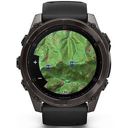 Умные часы Garmin FENIX 8 47mm Amoled Sapphire Carbon Gray DLC Titanium with Black/Pebble Gray Silicone Band (010-02904-29) - фото 7