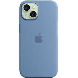 Чехол-накладка iPhone 15 Silicone Case with MagSafe - Winter Blue (MT0Y3) - фото 4