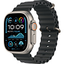 Apple Watch Ultra 2 (2024) 49mm Natural Titanium Case with Black Ocean Band, MXTL3LW/A