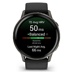 Умные часы Garmin Venu 4 45mm Slate with Black Silicone Band (010-03014-00) - фото 2
