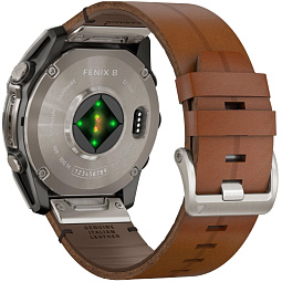 Умные часы Garmin FENIX 8 51mm Amoled Sapphire Titanium Graphite with Chestnut Leather Band (010-02905-40) - фото 16