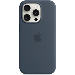 Чехол-накладка iPhone 15 Pro Silicone Case with MagSafe - Storm Blue (MT1D3) - фото 3