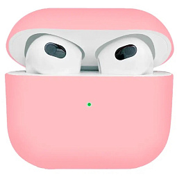 Чехол для AirPods 3 силиконовый светло-розовый - фото 1