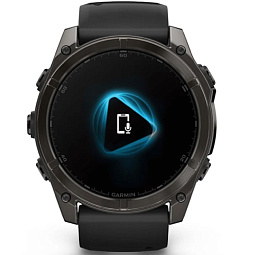 Умные часы Garmin Fenix 8 51mm AMOLED, серый, черный силиконовый ремешок (010-02905-00) - фото 9
