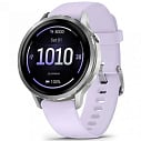 Умные часы Garmin Venu 4 41mm Silver with Periwinkle Silicone Band (010-03013-01)