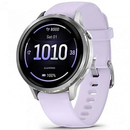 Умные часы Garmin Venu 4 41mm Silver with Periwinkle Silicone Band (010-03013-01) - фото 1