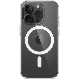 Чехол-накладка iPhone 15 Pro Silicone Clear Case with MagSafe (MT223) - фото 4