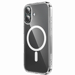 Чехол-накладка Hoco для iPhone 16 силиконовая прозрачная с MagSafe - фото 2