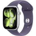 Фото Apple Watch Series 11 46mm GPS Aluminum Case with Sport Band M/L, Silver/Purple Fog, MEVA4LW/A