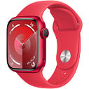 Фото Apple Watch Series 9 GPS 41mm Aluminum Case with Sport Band S/M, (PRODUCT)RED (Красный), MT313