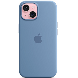 Чехол-накладка iPhone 15 Silicone Case with MagSafe - Winter Blue (MT0Y3) - фото 2