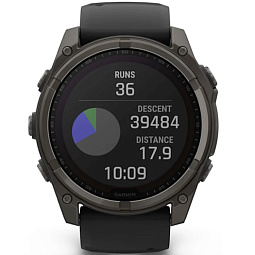 Умные часы Garmin FENIX 8 51mm Solar Sapphire Carbon Gray DLC Titanium with Black Silicone (010-02907-70) - фото 5