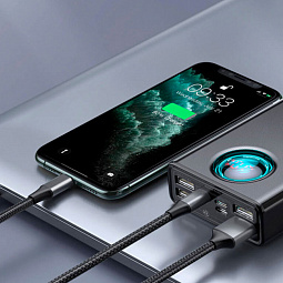 Внешний аккумулятор Baseus Amblight Power Bank PD3.0+QC3.0, 30000 mAh 65W max (PPLG-A01) Black - фото 4