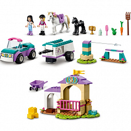 Конструктор LEGO Friends 41441 Тренировка лошади и прицеп для перевозки - фото 2