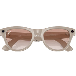 Умные очки Ray-Ban Meta Skyler Shiny Chalky Gray Cinnamon Pink, 150 - 52 Size - фото 3