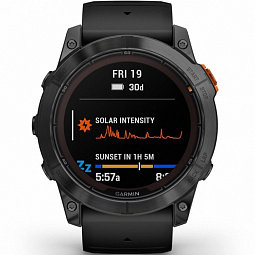 Умные часы Garmin  FENIX 7X PRO Solar Edition серый корпус и черным ремешком (010-02778-01) - фото 2
