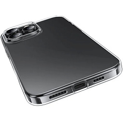 Чехол-накладка Hoco для iPhone 16 Pro силиконовая прозрачная - фото 3