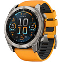 Фото - Умные часы Garmin FENIX 8 51mm Amoled Sapphire Titanium Spark Orange (010-02905-11)