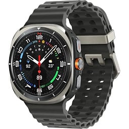 Умные часы Samsung Galaxy Watch Ultra 2025 47mm LTE Titanium Silver Gray Band, черный/серый - фото 1
