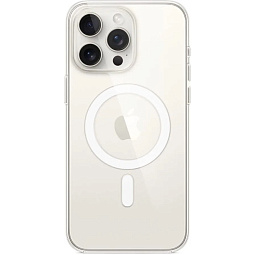 Чехол-накладка Hoco для iPhone 15 Pro силиконовая прозрачная с MagSafe - фото 3