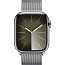 Apple Watch Series 9 GPS + Cellular 41mm Stainless Steel Case with Milanese Loop (Серебристый), MRJV3 - фото 5