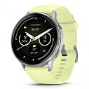 Умные часы Garmin Venu 4 45mm Silver with Citron Green Silicone Band (010-03014-02)