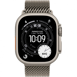 Apple Watch Ultra 3 (2025) 49mm Natural Titanium Case with Natural Titanium Milanese Loop L, MF0E4 - фото 2