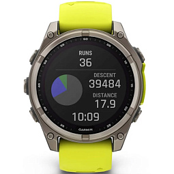 Умные часы Garmin FENIX 8 47mm Solar Sapphire Titanium Yellow (010-02906-21) - фото 6