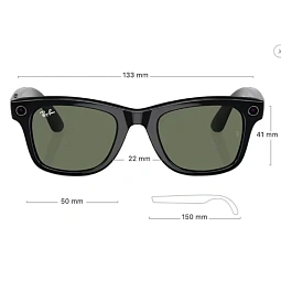 Умные очки Meta Ray-Ban Wayfarer (Gen 2) Shiny Black Transition Graphite Green, 155 - 53 Size (L) - фото 5