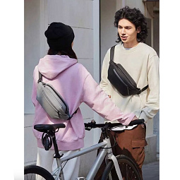 Поясная сумка MIJIA Multifunctional Sports and Leisure Chest Bag, чёрная - фото 9