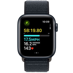 Apple Watch SE 2023 GPS 40mm Aluminum Case with Sport Loop, Midnight (Тёмная ночь), MRE03 - фото 3
