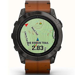 Умные часы Garmin EPIX PRO (Gen 2) Sapphire Edition 51 мм, Sapphire Grey Chestnut Leather Band (010-02804-30) - фото 6