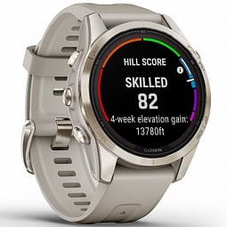 Умные часы Garmin FENIX 7S PRO Sapphire Solar, золотистый корпус со светло-песочным ремешком (010-02776-15) - фото 3