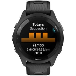 Умные часы Garmin Forerunner 265, с черным безелем и силиконовым черно-серым ремешком (010-02810-10) - фото 2