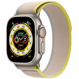Apple Watch Ultra GPS + Cellular 49mm Trail Loop, Yellow/Beige (S/M) (MNHK3/MNHD3) - фото 1