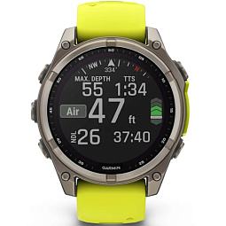 Умные часы Garmin FENIX 8 47mm Solar Sapphire Titanium Yellow (010-02906-21) - фото 3