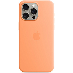 Чехол-накладка iPhone 15 Pro Max Silicone Case with MagSafe - Orange Sorbet (MT1W3) - фото 1