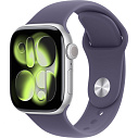 Фото - Apple Watch Series 11 42mm GPS Aluminum Case with Sport Band S/M, Silver/Purple Fog, MEU64